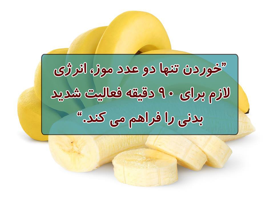 موز انرژی لازم برای فعالیت ها را فراهم می کند.